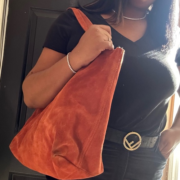Madewell Transport tote “corduroy” suede burnt orange - Picture 16 of 16